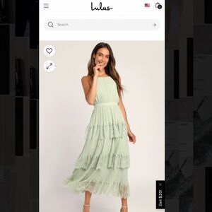 Lulus Came For Cocktails Pleated Tiered Lace Dress